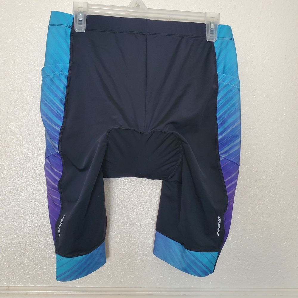 Baleaf Womens Padded Cycling Shorts XL Blue Purple Ombre Gel Padded Bike Shorts - Picture 5 of 16